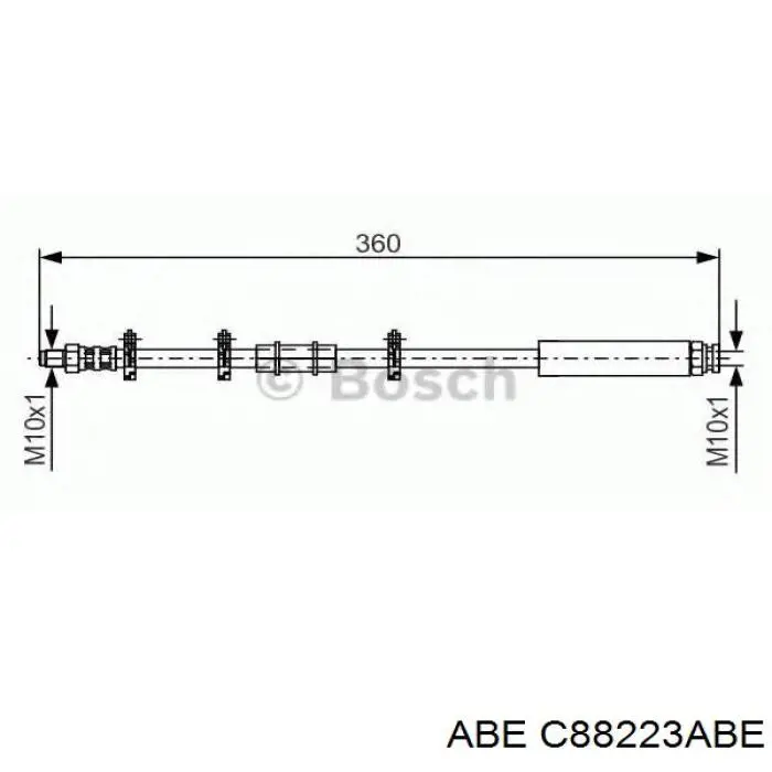 FT2804 K&K Гнучка гальмівна трубка передня