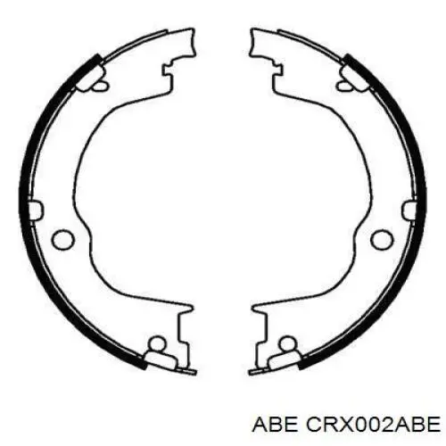 CRX002ABE ABE колодки ручника/стоянкового гальма