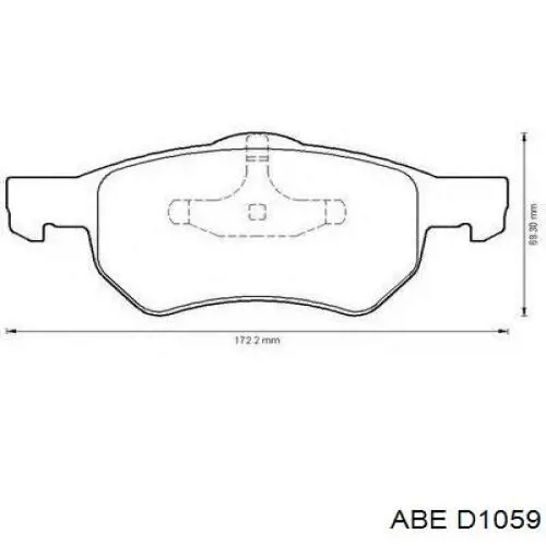 Колодки гальмівні передні, дискові D1059 ABE