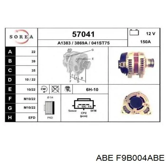 Купити F9B004ABE ABE Головний циліндр зчеплення