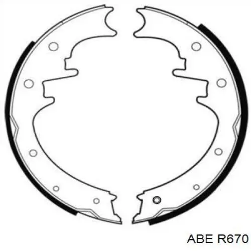 Колодки гальмові задні, барабанні R670 ABE