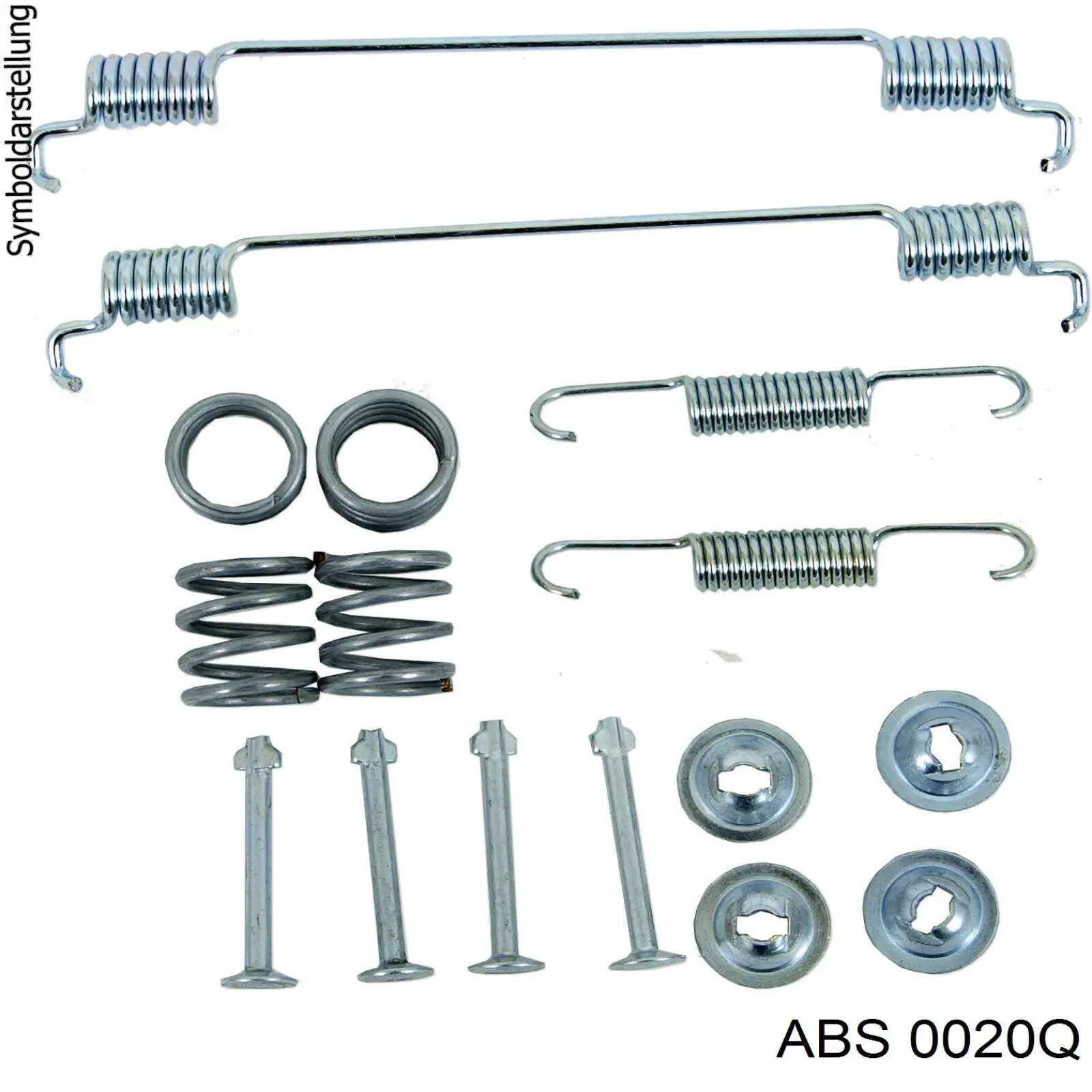 Ремкомплект задніх гальм ABS 0020Q ціна, від 7.60 USD