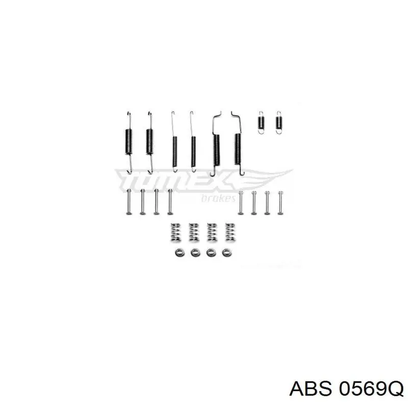 Монтажний комплект задніх барабанних колодок ABS 0569Q