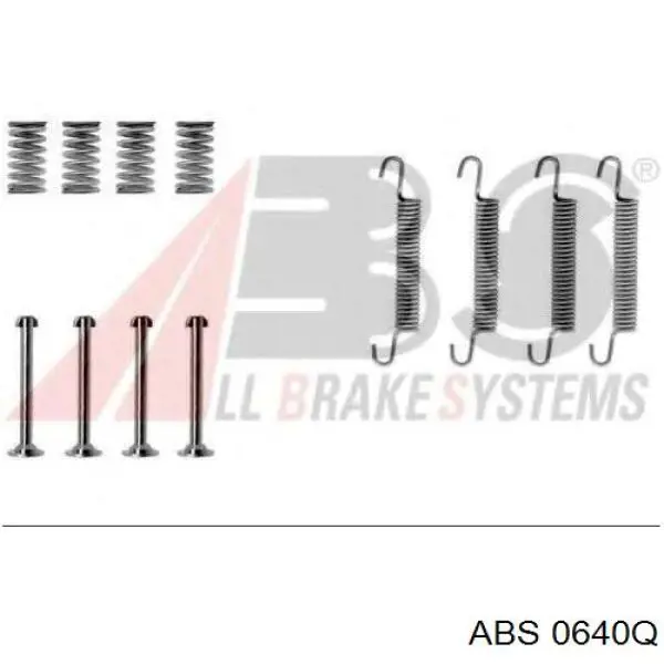 Монтажний комплект задніх барабанних колодок ABS 0640Q ціна, від 5.47 USD