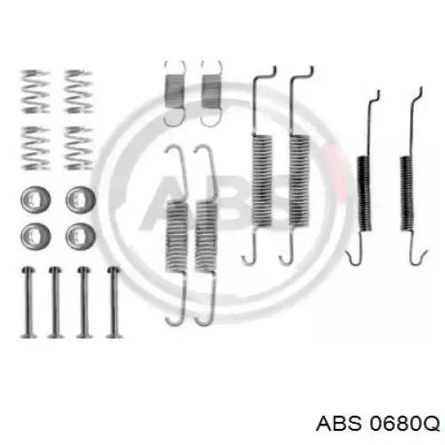 Монтажний комплект задніх барабанних колодок ABS 0680Q ціна, від 5.04 USD