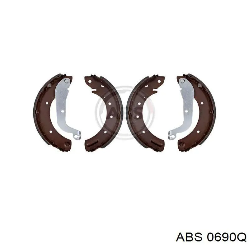 Монтажний комплект задніх барабанних колодок ABS 0690Q ціна, від 7.71 USD