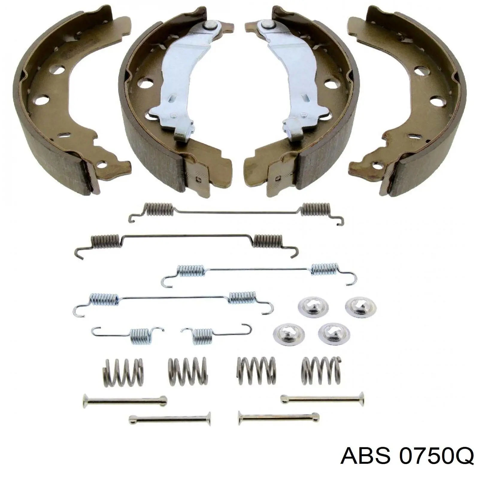 Монтажний комплект задніх барабанних колодок ABS 0750Q ціна, від 10.81 USD