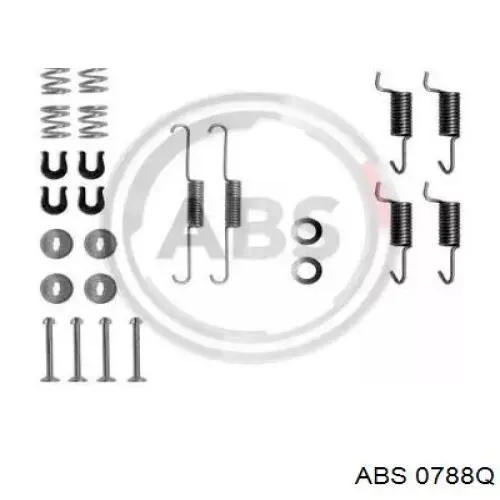 Монтажний комплект задніх барабанних колодок ABS 0788Q ціна, від 5.85 USD