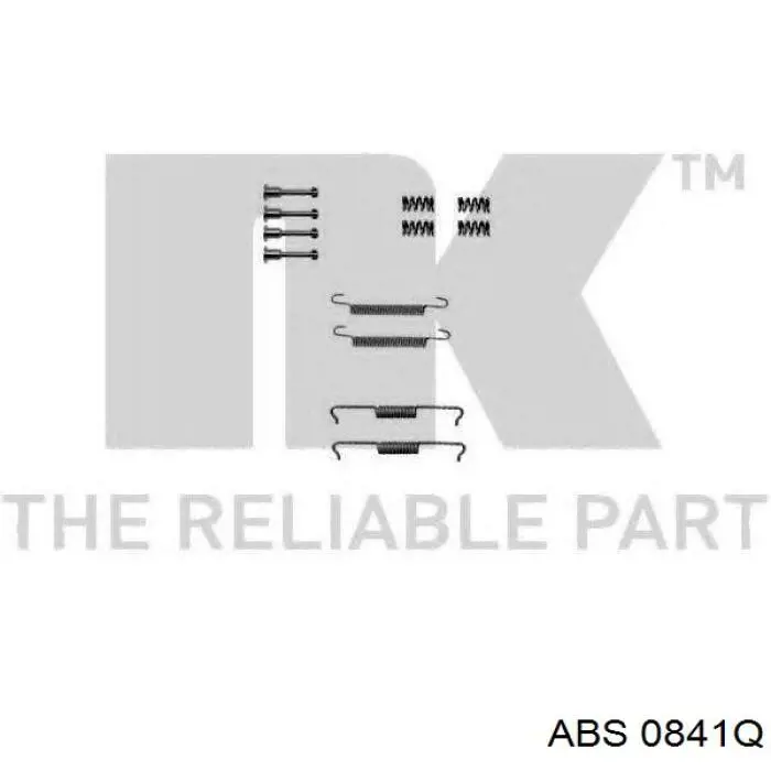Монтажний комплект задніх барабанних колодок ABS 0841Q ціна, від 5.07 USD