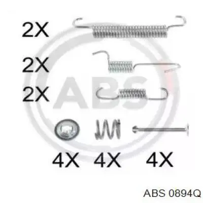 Монтажний комплект задніх барабанних колодок ABS 0894Q ціна, від 6.77 USD