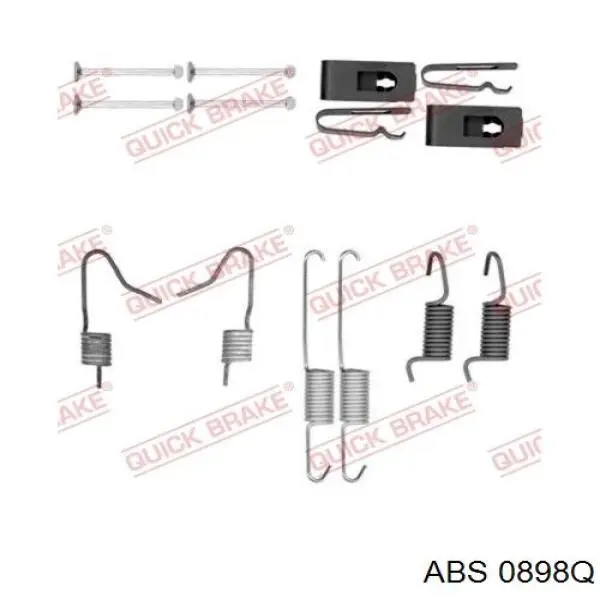 Ремкомплект гальмівних колодок 0898Q ABS