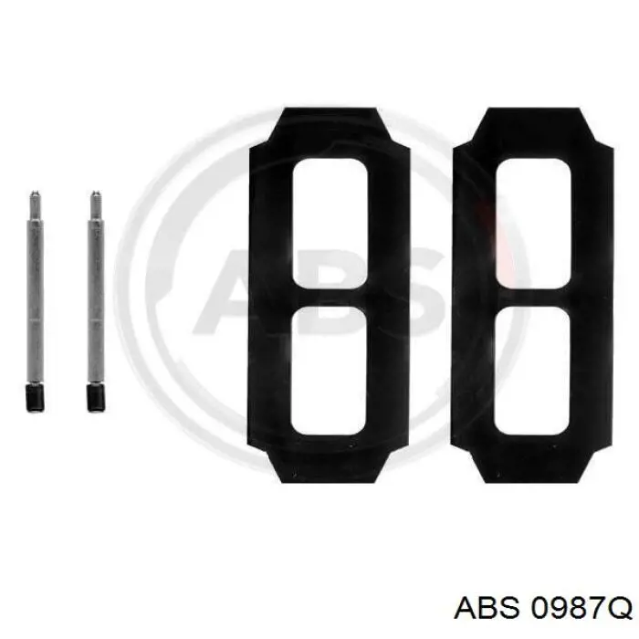 0987Q ABS комплект пружинок кріплення дискових колодок, передніх