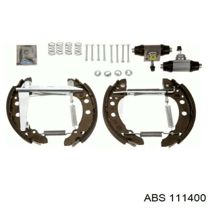 Колодки гальмівні задні барабанні, в зборі з циліндруми, комплект 111400 ABS