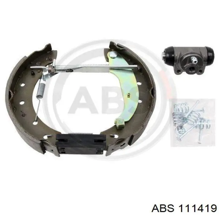 Колодки гальмівні задні барабанні, в зборі з циліндруми, комплект 111419 ABS