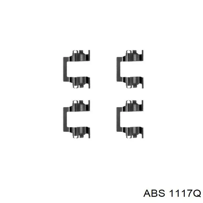 1117Q ABS комплект пружинок кріплення дискових колодок, задніх