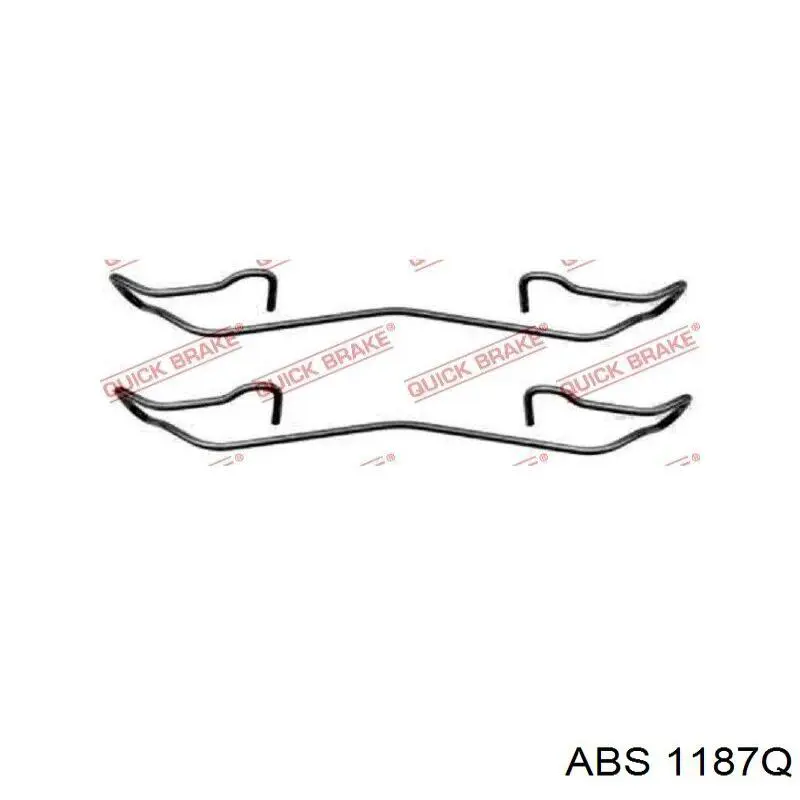 Ремкомплект передніх гальм 1187Q ABS
