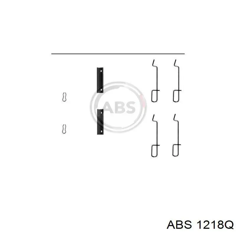 1218Q ABS комплект пружинок кріплення дискових колодок, передніх