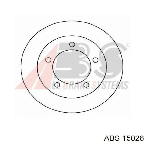 Диск гальмівний передній 15026 ABS