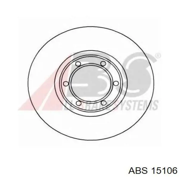 Диск гальмівний передній 15106 ABS