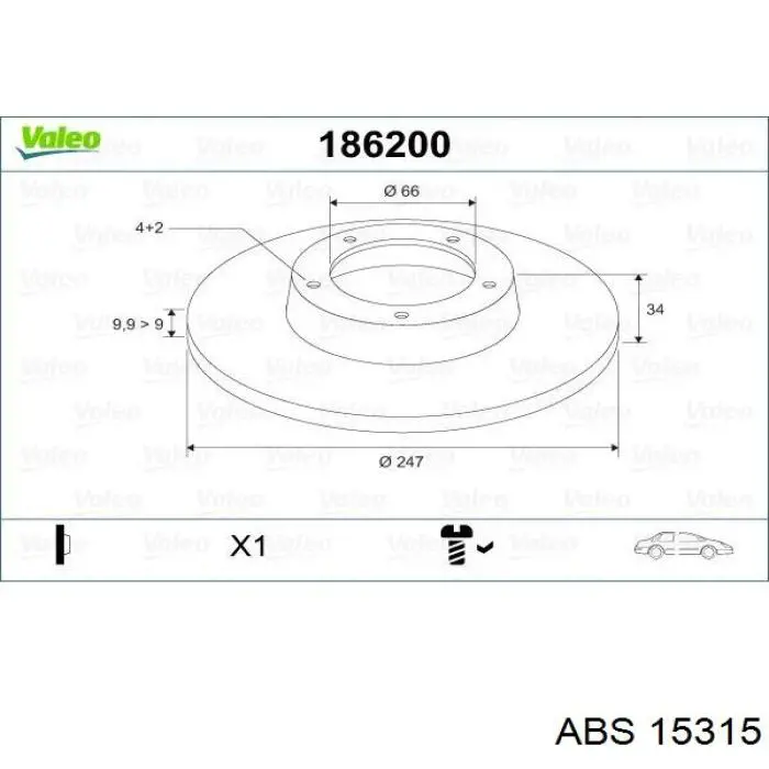 Купити 15315 ABS Ротор гальмівний