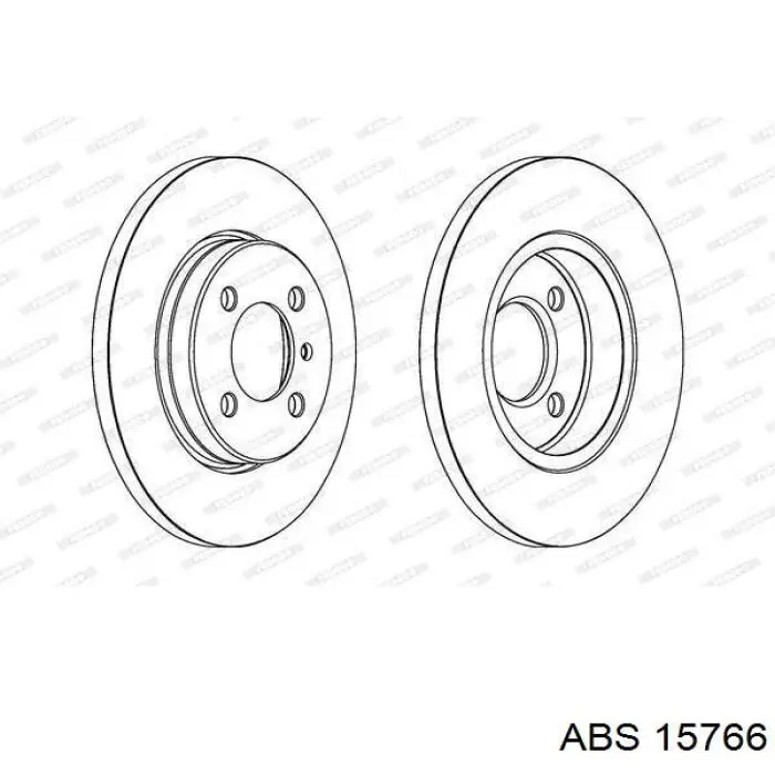 Диск переднього гальма ABS 15766 ціна, від 20.01 USD