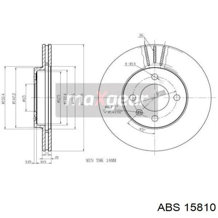 Купити 15810 ABS Ротор гальмівний