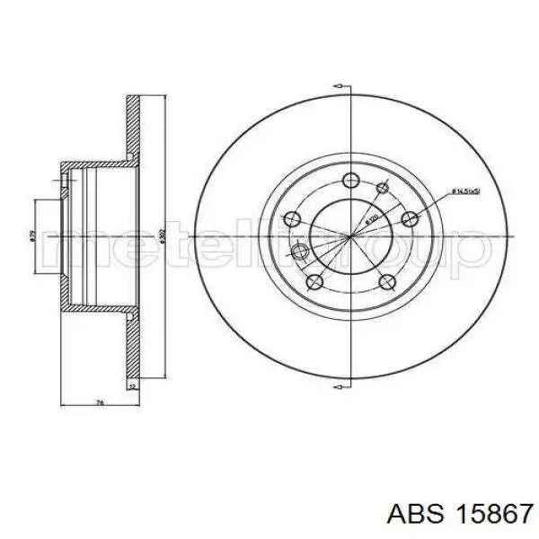 15867 ABS диск гальмівний передній