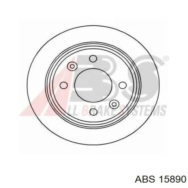 Диск гальмівний задній 15890 ABS