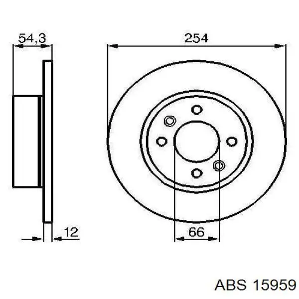 15959 ABS диск гальмівний задній