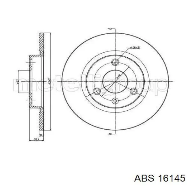 16145 ABS диск гальмівний передній