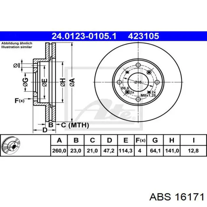 Купити 16171 ABS Ротор гальмівний