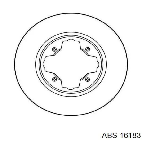 Диск переднього гальма ABS 16183 ціна, від 28.30 USD
