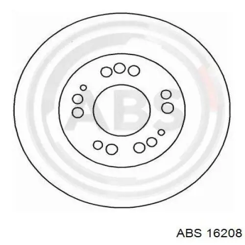 Диск гальмівний передній 16208 ABS