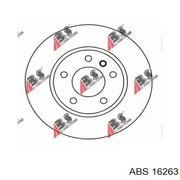 Диск переднього гальма ABS 16263 ціна, від 39.53 USD