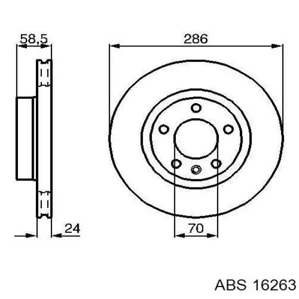 Купити 16263 ABS Ротор гальмівний