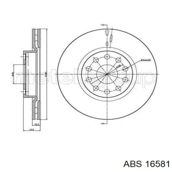 Купити 16581 ABS Ротор гальмівний