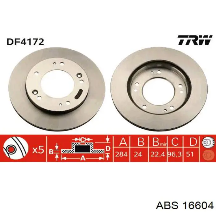Купити 16604 ABS Ротор гальмівний