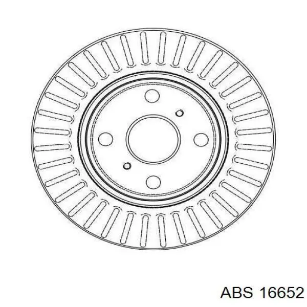 Диск переднього гальма ABS 16652 ціна, від 23.64 USD