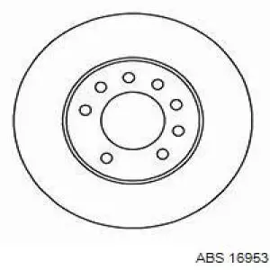 Диск переднього гальма ABS 16953 ціна, від 31.66 USD