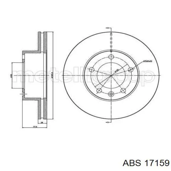 17159 ABS диск гальмівний передній