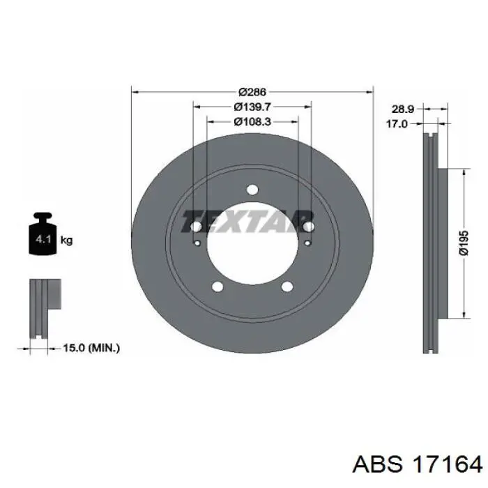 Купити 17164 ABS Ротор гальмівний