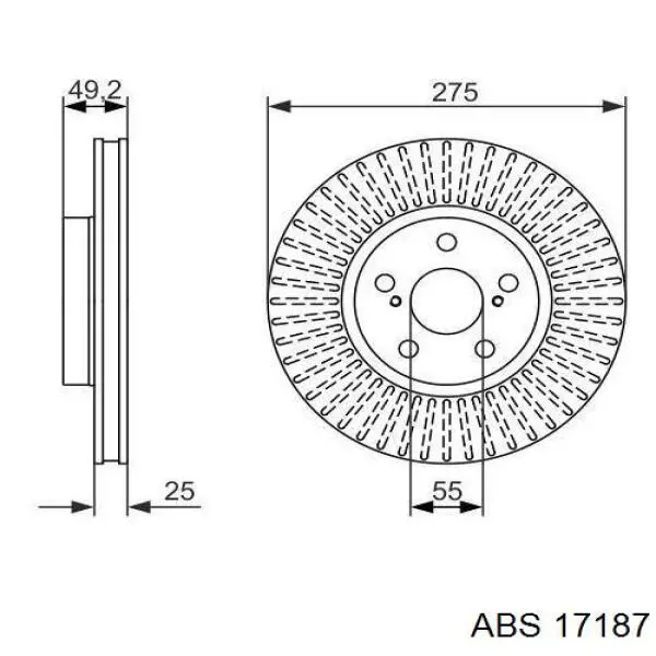 Купити 17187 ABS Ротор гальмівний