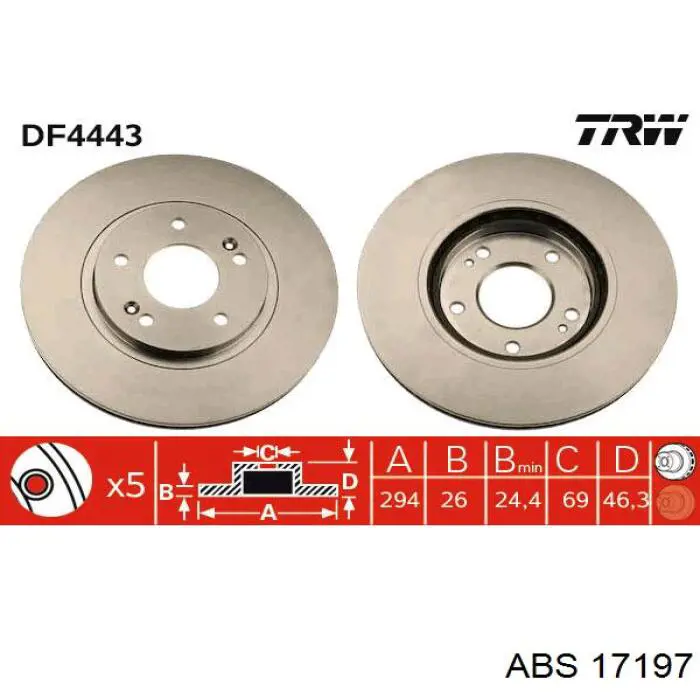 Купити 17197 ABS Ротор гальмівний