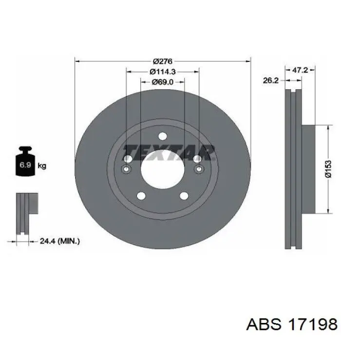 Купити 17198 ABS Ротор гальмівний