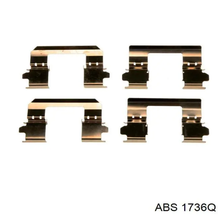 1736Q ABS комплект пружинок кріплення дискових колодок, передніх