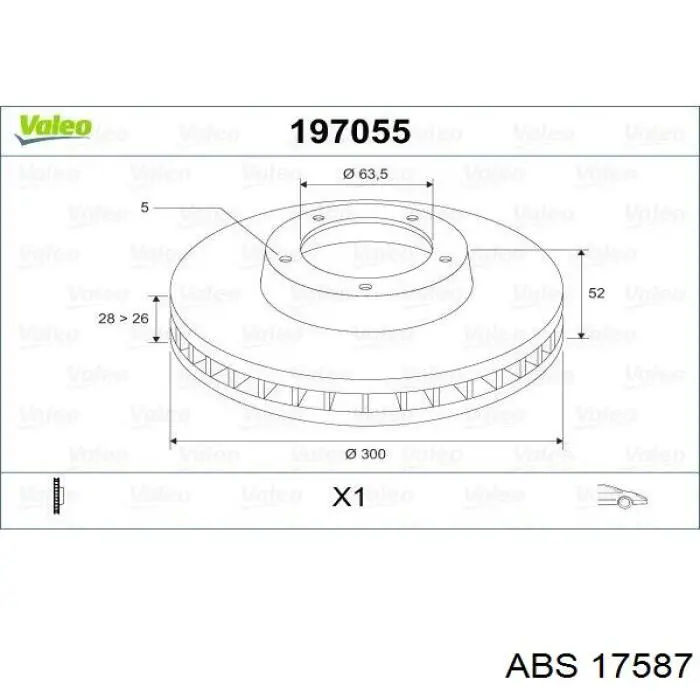 Купити 17587 ABS Ротор гальмівний