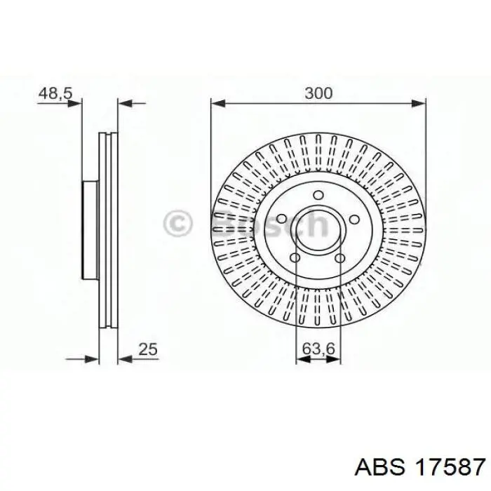 Гальмівні диски передні 17587 ABS