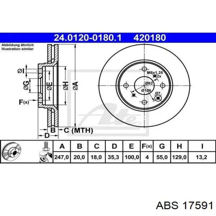 Купити 17591 ABS Ротор гальмівний