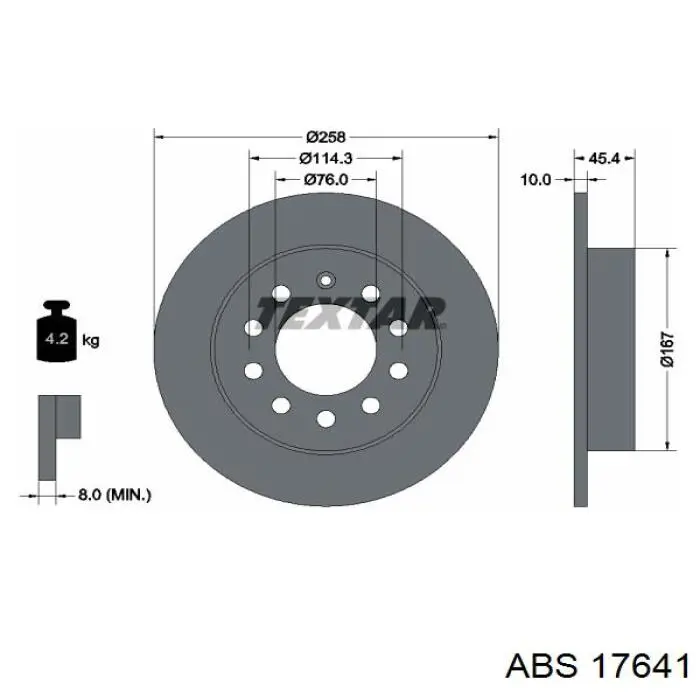 17641 ABS диск гальмівний задній
