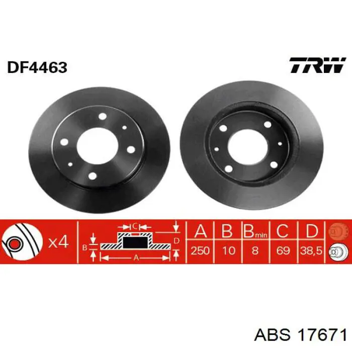 17671 ABS Дискові гальма
